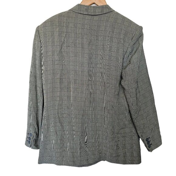 Liz Claiborne Vintage Oversized Classic Doubled Breasted Blazer Plaid Women's 8 - Picture 2 of 14